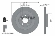 Bremsscheibe Hinterachse TEXTAR 92352403