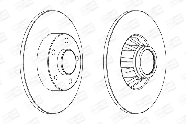 Bremsscheibe Hinterachse CHAMPION 562211CH-1