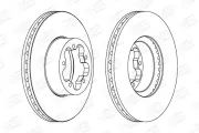 Bremsscheibe Vorderachse CHAMPION 562540CH