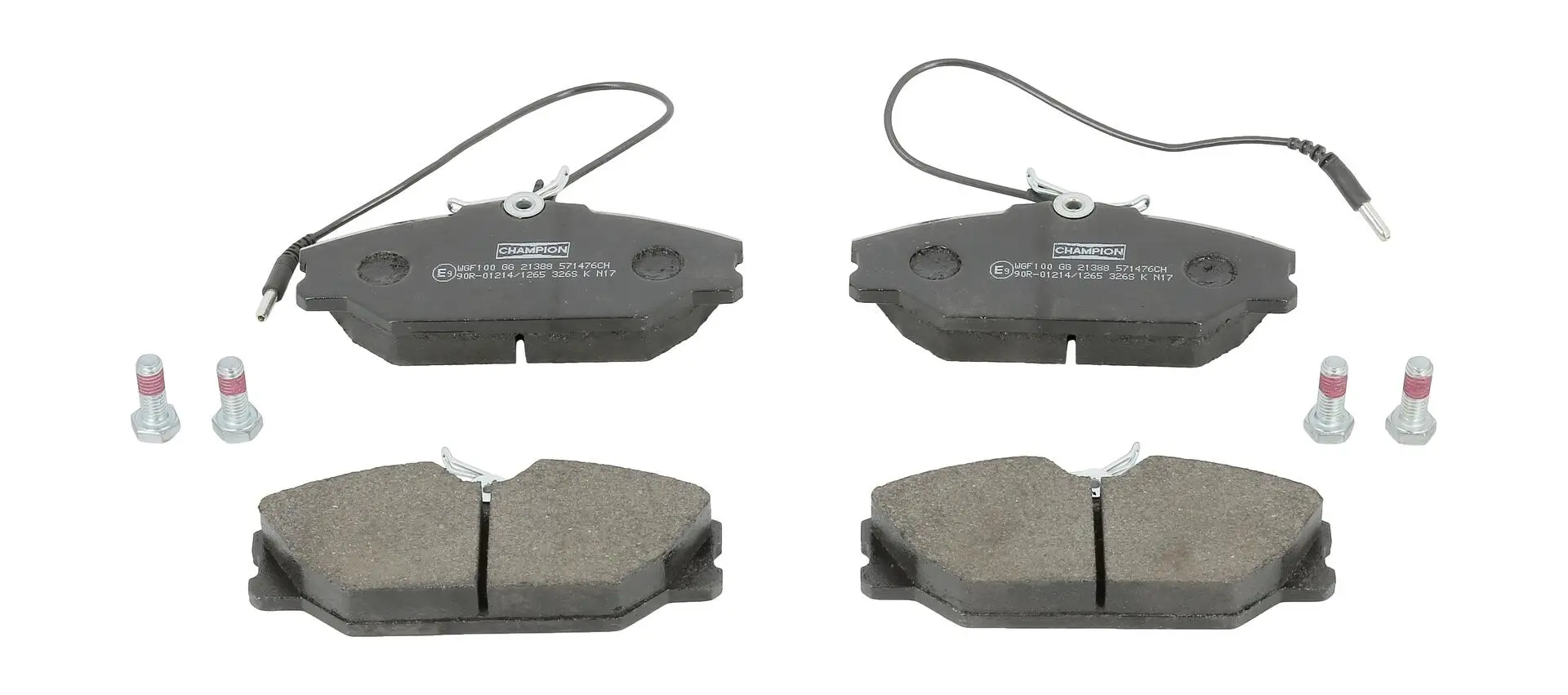 Bremsbelagsatz, Scheibenbremse Vorderachse CHAMPION 571476CH