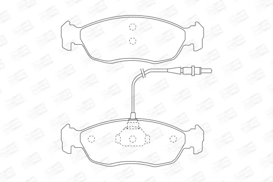 Bremsbelagsatz, Scheibenbremse Vorderachse CHAMPION 571509CH Bild Bremsbelagsatz, Scheibenbremse Vorderachse CHAMPION 571509CH