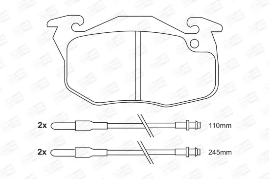 Bremsbelagsatz, Scheibenbremse Vorderachse CHAMPION 571524CH Bild Bremsbelagsatz, Scheibenbremse Vorderachse CHAMPION 571524CH