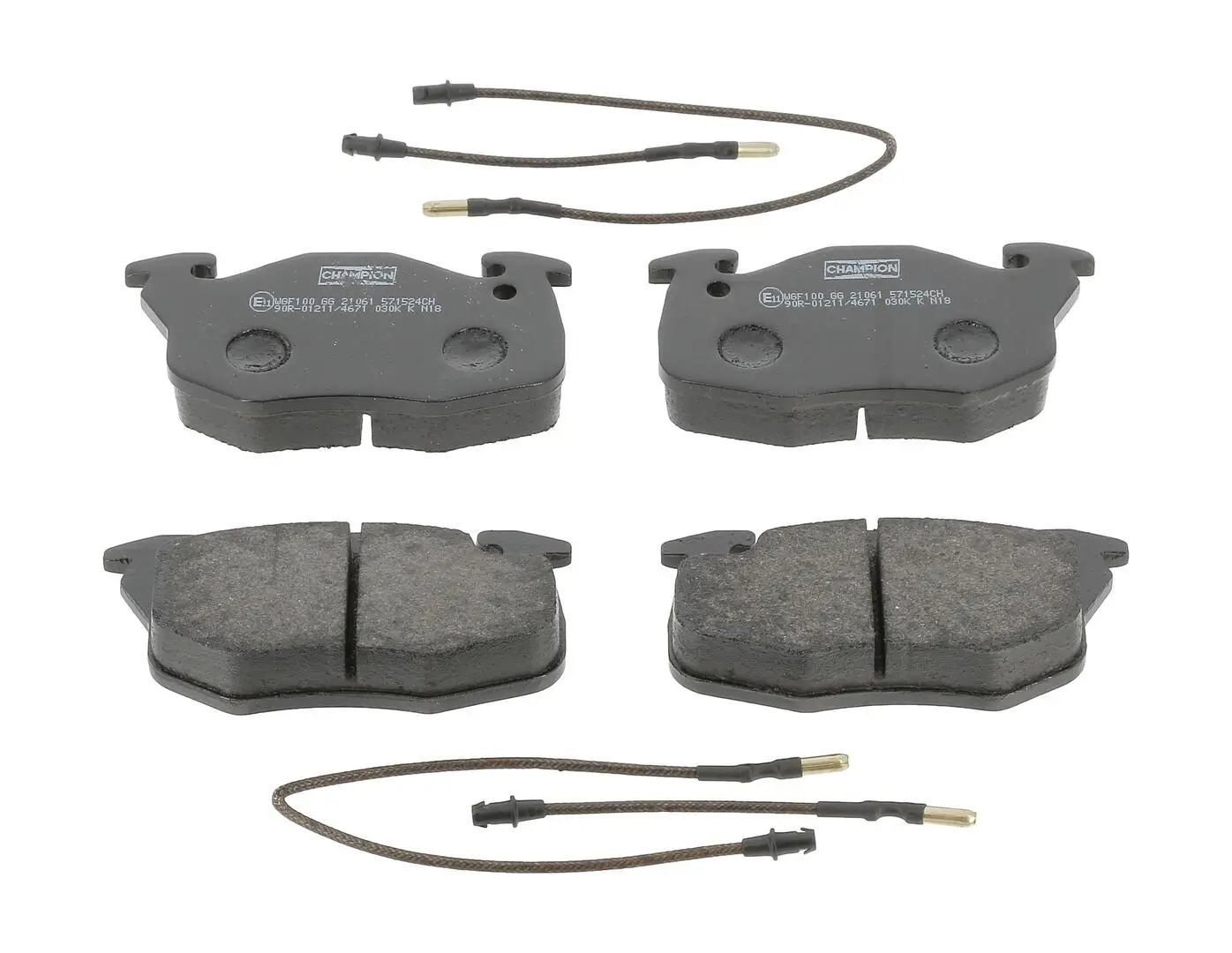 Bremsbelagsatz, Scheibenbremse Vorderachse CHAMPION 571524CH