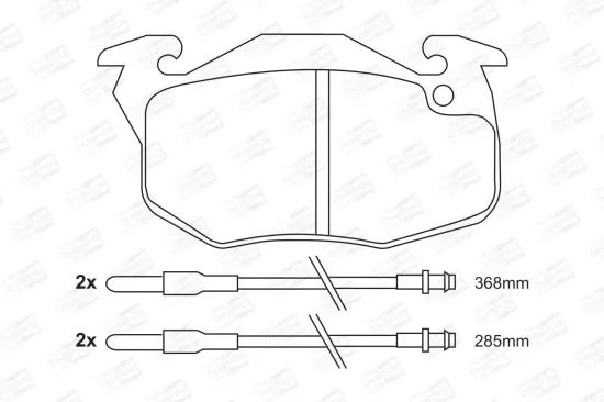 Bremsbelagsatz, Scheibenbremse Vorderachse CHAMPION 571525CH Bild Bremsbelagsatz, Scheibenbremse Vorderachse CHAMPION 571525CH