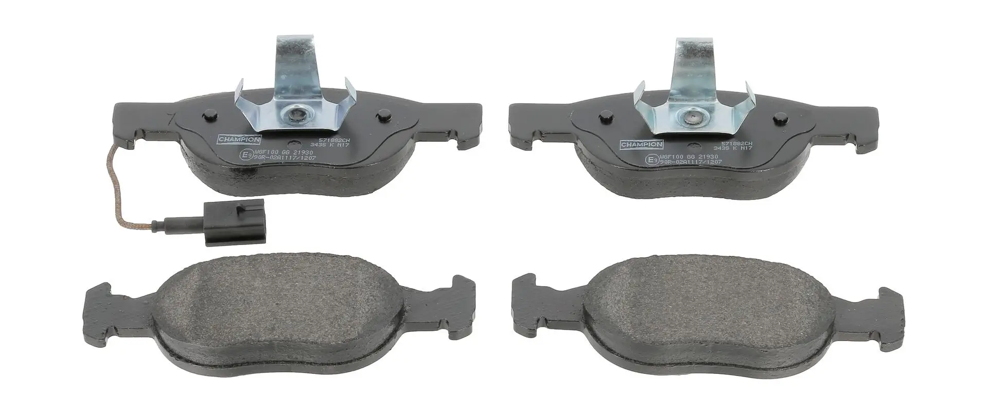 Bremsbelagsatz, Scheibenbremse Vorderachse CHAMPION 571882CH