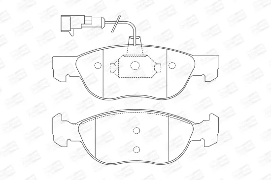 Bremsbelagsatz, Scheibenbremse Vorderachse CHAMPION 571883CH Bild Bremsbelagsatz, Scheibenbremse Vorderachse CHAMPION 571883CH