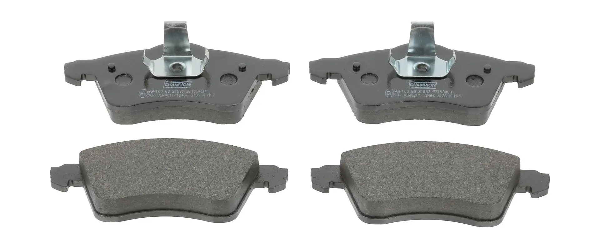 Bremsbelagsatz, Scheibenbremse Vorderachse CHAMPION 571934CH