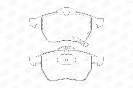 Bremsbelagsatz, Scheibenbremse Vorderachse CHAMPION 571997CH Bild Bremsbelagsatz, Scheibenbremse Vorderachse CHAMPION 571997CH
