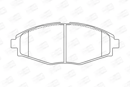 Bremsbelagsatz, Scheibenbremse Vorderachse CHAMPION 572402CH Bild Bremsbelagsatz, Scheibenbremse Vorderachse CHAMPION 572402CH