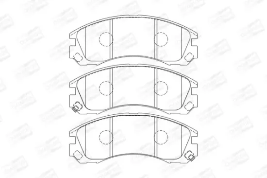 Bremsbelagsatz, Scheibenbremse Vorderachse CHAMPION 572447CH Bild Bremsbelagsatz, Scheibenbremse Vorderachse CHAMPION 572447CH