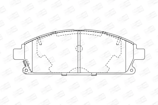 Bremsbelagsatz, Scheibenbremse Vorderachse CHAMPION 572466CH Bild Bremsbelagsatz, Scheibenbremse Vorderachse CHAMPION 572466CH