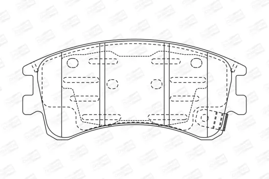 Bremsbelagsatz, Scheibenbremse Vorderachse CHAMPION 572482CH Bild Bremsbelagsatz, Scheibenbremse Vorderachse CHAMPION 572482CH
