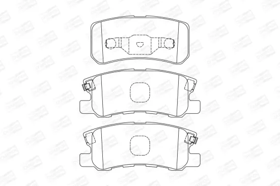 Bremsbelagsatz, Scheibenbremse Hinterachse CHAMPION 572498CH Bild Bremsbelagsatz, Scheibenbremse Hinterachse CHAMPION 572498CH