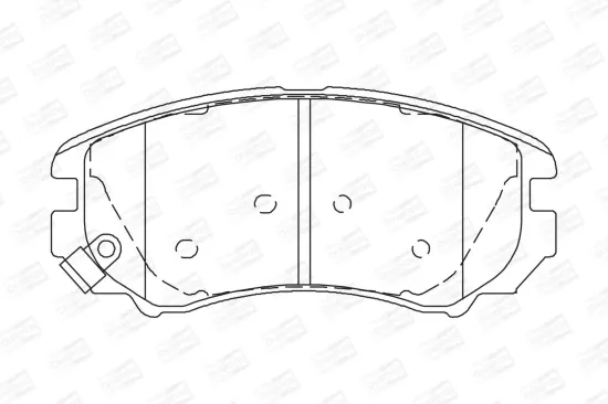 Bremsbelagsatz, Scheibenbremse Vorderachse CHAMPION 572514CH Bild Bremsbelagsatz, Scheibenbremse Vorderachse CHAMPION 572514CH