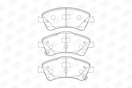 Bremsbelagsatz, Scheibenbremse Vorderachse CHAMPION 572525CH Bild Bremsbelagsatz, Scheibenbremse Vorderachse CHAMPION 572525CH
