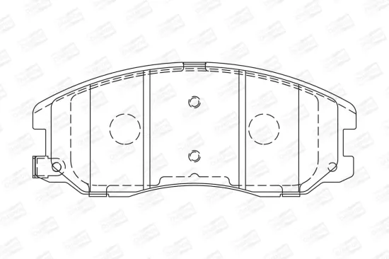 Bremsbelagsatz, Scheibenbremse Vorderachse CHAMPION 572570CH Bild Bremsbelagsatz, Scheibenbremse Vorderachse CHAMPION 572570CH
