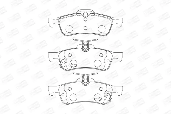 Bremsbelagsatz, Scheibenbremse Hinterachse CHAMPION 572588CH Bild Bremsbelagsatz, Scheibenbremse Hinterachse CHAMPION 572588CH