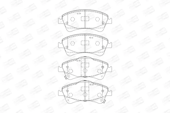 Bremsbelagsatz, Scheibenbremse Vorderachse CHAMPION 572600CH Bild Bremsbelagsatz, Scheibenbremse Vorderachse CHAMPION 572600CH