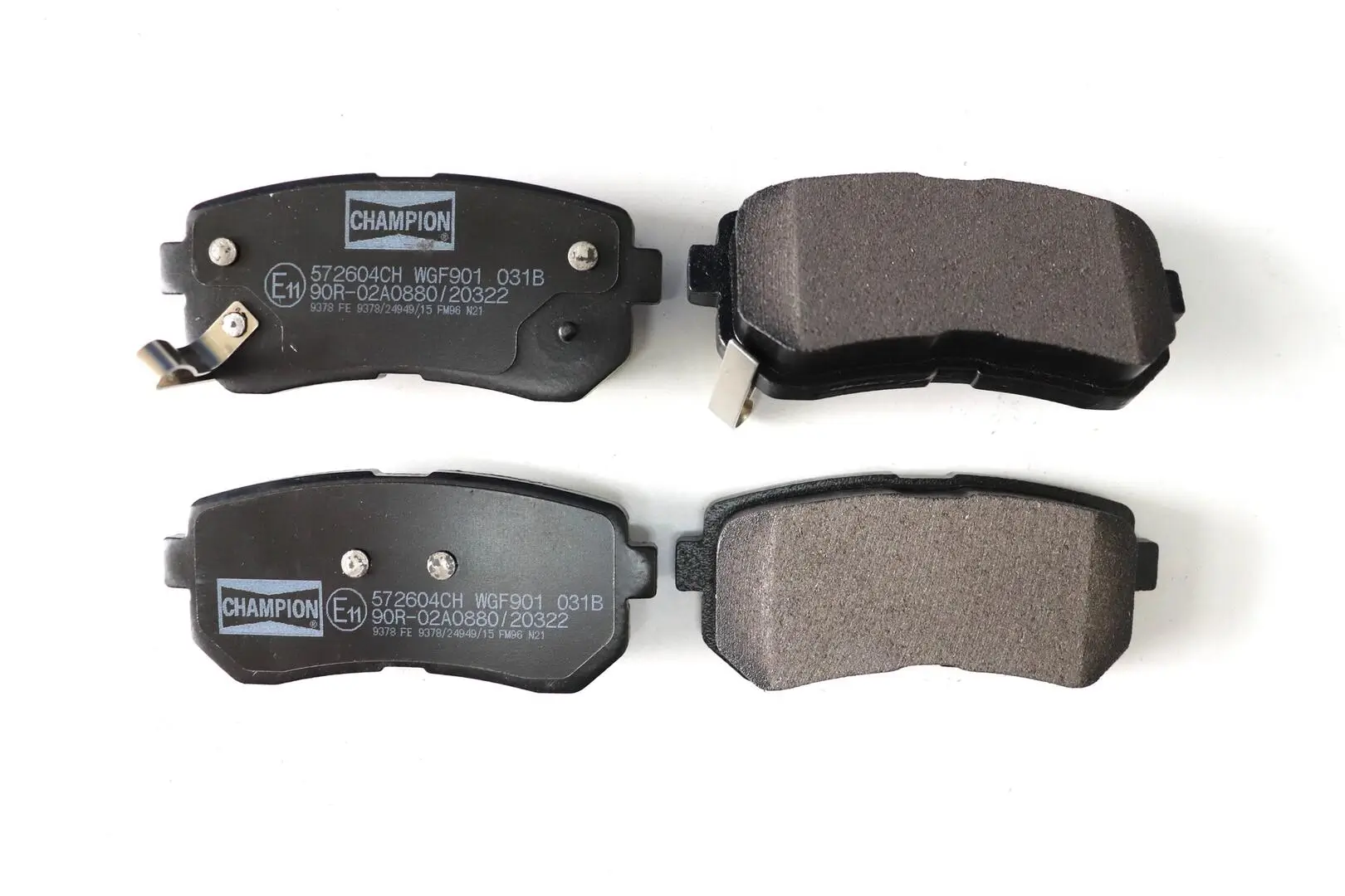 Bremsbelagsatz, Scheibenbremse Hinterachse CHAMPION 572604CH