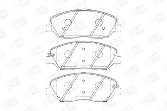 Bremsbelagsatz, Scheibenbremse Vorderachse CHAMPION 572607CH Bild Bremsbelagsatz, Scheibenbremse Vorderachse CHAMPION 572607CH