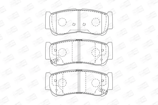 Bremsbelagsatz, Scheibenbremse Hinterachse CHAMPION 572608CH Bild Bremsbelagsatz, Scheibenbremse Hinterachse CHAMPION 572608CH