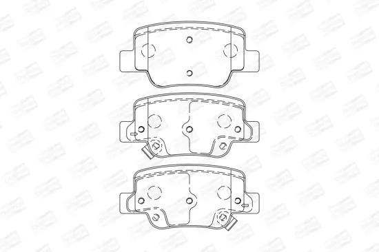 Bremsbelagsatz, Scheibenbremse Hinterachse CHAMPION 572623CH Bild Bremsbelagsatz, Scheibenbremse Hinterachse CHAMPION 572623CH