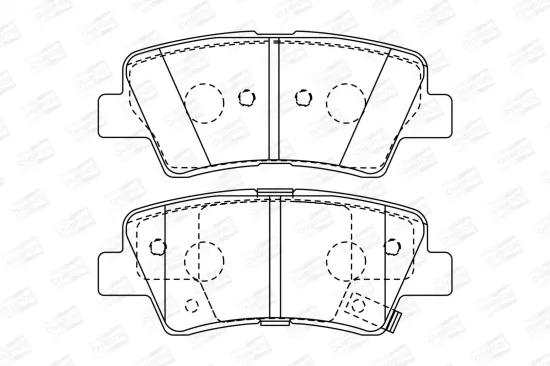 Bremsbelagsatz, Scheibenbremse Hinterachse CHAMPION 572629CH Bild Bremsbelagsatz, Scheibenbremse Hinterachse CHAMPION 572629CH