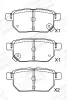 Bremsbelagsatz, Scheibenbremse Hinterachse CHAMPION 572632CH