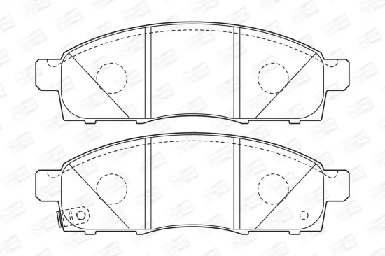 Bremsbelagsatz, Scheibenbremse Vorderachse CHAMPION 572646CH Bild Bremsbelagsatz, Scheibenbremse Vorderachse CHAMPION 572646CH