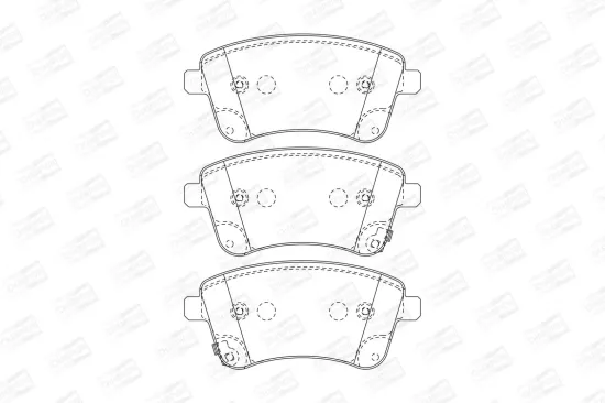 Bremsbelagsatz, Scheibenbremse Vorderachse CHAMPION 572657CH Bild Bremsbelagsatz, Scheibenbremse Vorderachse CHAMPION 572657CH