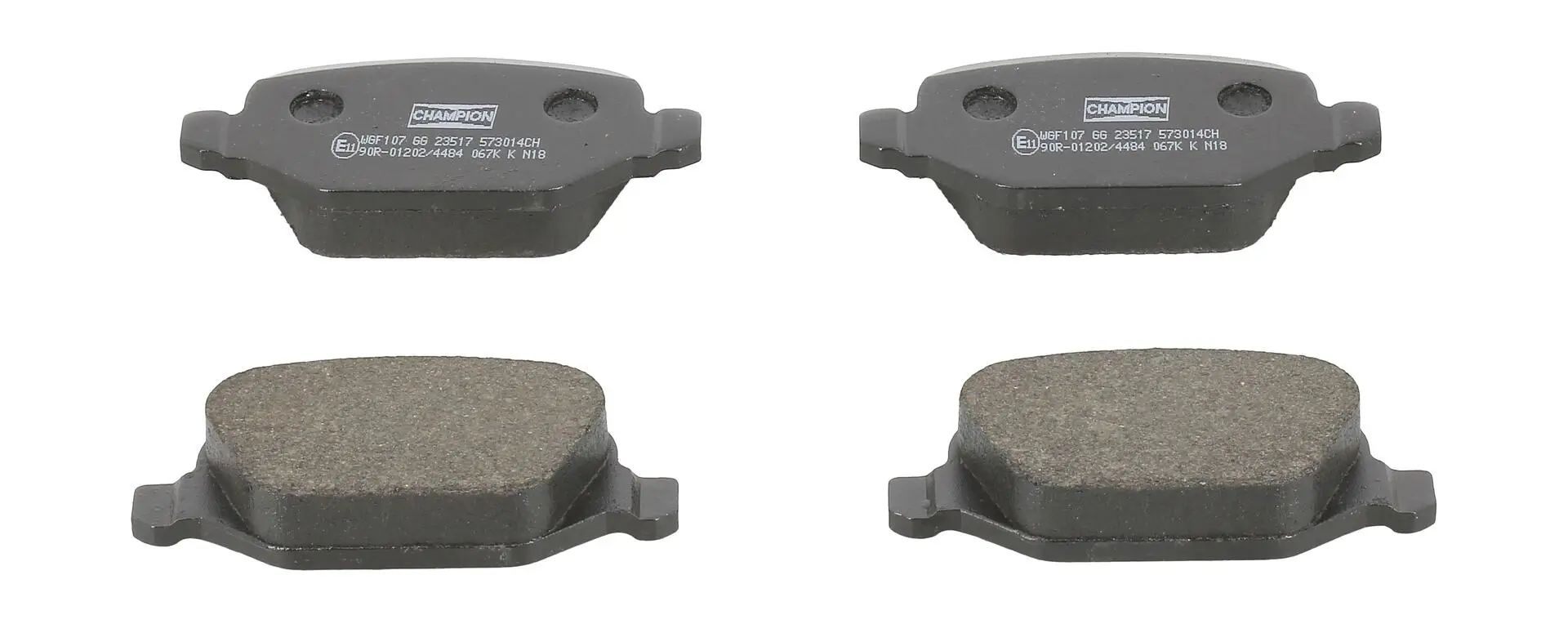 Bremsbelagsatz, Scheibenbremse Hinterachse CHAMPION 573014CH