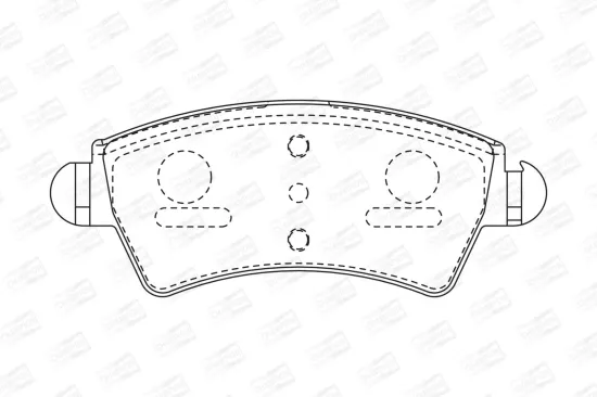 Bremsbelagsatz, Scheibenbremse Vorderachse CHAMPION 573036CH Bild Bremsbelagsatz, Scheibenbremse Vorderachse CHAMPION 573036CH