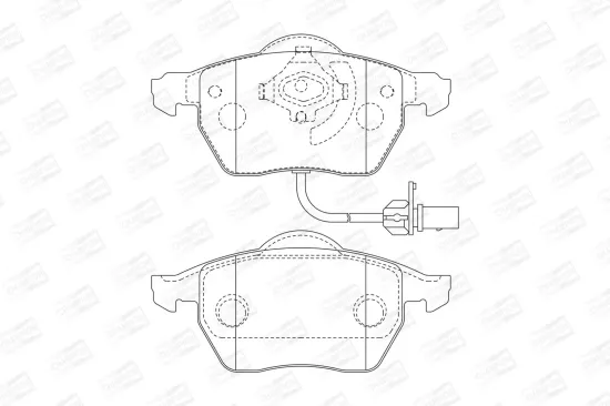 Bremsbelagsatz, Scheibenbremse Vorderachse CHAMPION 573037CH Bild Bremsbelagsatz, Scheibenbremse Vorderachse CHAMPION 573037CH