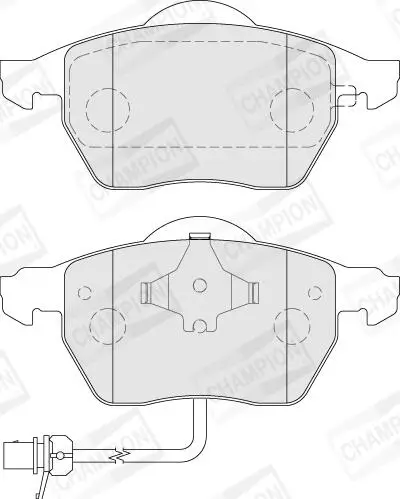 Bremsbelagsatz, Scheibenbremse Vorderachse CHAMPION 573037CH Bild Bremsbelagsatz, Scheibenbremse Vorderachse CHAMPION 573037CH