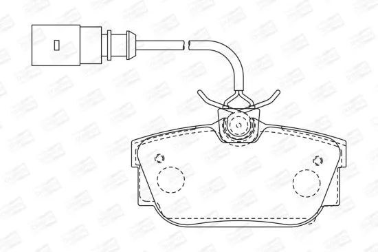 Bremsbelagsatz, Scheibenbremse Hinterachse CHAMPION 573049CH Bild Bremsbelagsatz, Scheibenbremse Hinterachse CHAMPION 573049CH