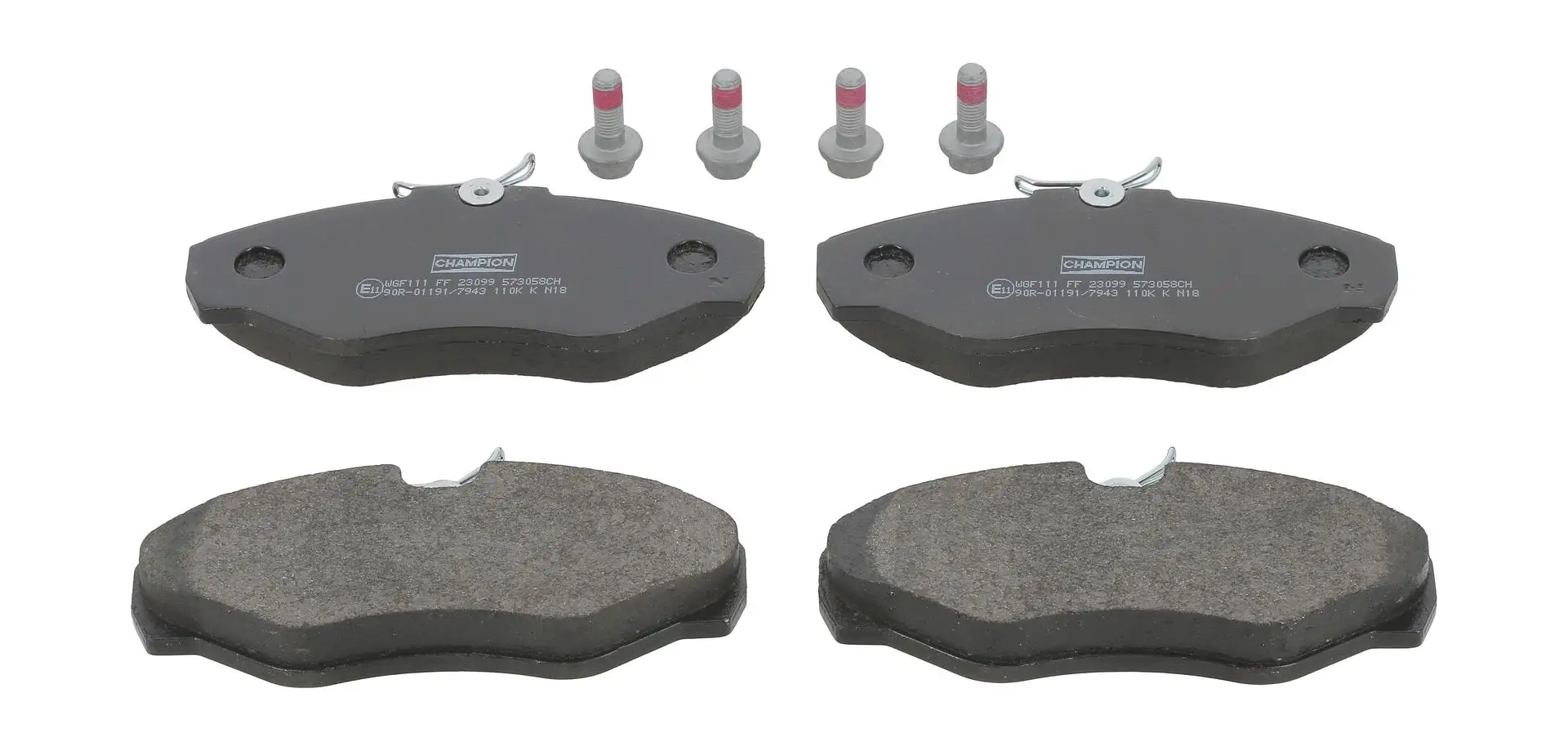 Bremsbelagsatz, Scheibenbremse Vorderachse CHAMPION 573058CH