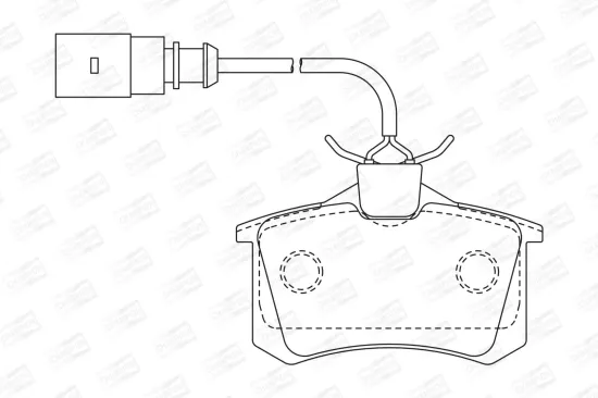 Bremsbelagsatz, Scheibenbremse Hinterachse CHAMPION 573065CH Bild Bremsbelagsatz, Scheibenbremse Hinterachse CHAMPION 573065CH