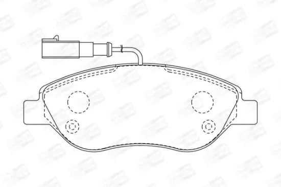 Bremsbelagsatz, Scheibenbremse Vorderachse CHAMPION 573076CH Bild Bremsbelagsatz, Scheibenbremse Vorderachse CHAMPION 573076CH