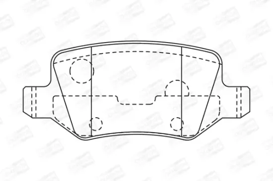Bremsbelagsatz, Scheibenbremse Hinterachse CHAMPION 573082CH Bild Bremsbelagsatz, Scheibenbremse Hinterachse CHAMPION 573082CH