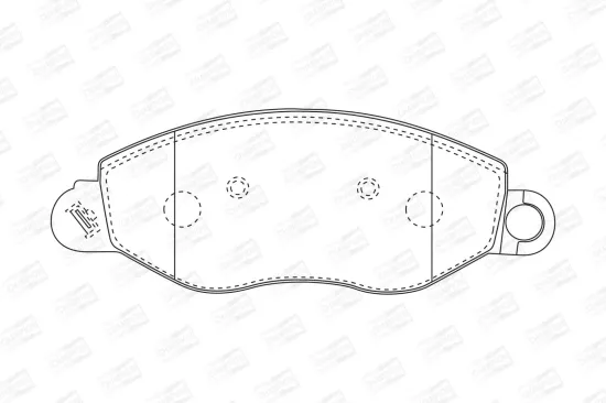 Bremsbelagsatz, Scheibenbremse Vorderachse CHAMPION 573110CH Bild Bremsbelagsatz, Scheibenbremse Vorderachse CHAMPION 573110CH