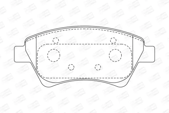 Bremsbelagsatz, Scheibenbremse Vorderachse CHAMPION 573124CH Bild Bremsbelagsatz, Scheibenbremse Vorderachse CHAMPION 573124CH