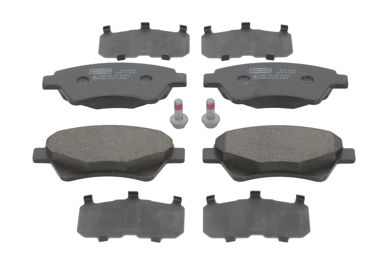 Bremsbelagsatz, Scheibenbremse Vorderachse CHAMPION 573124CH