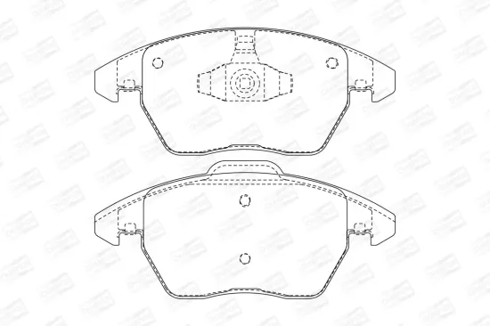 Bremsbelagsatz, Scheibenbremse Vorderachse CHAMPION 573134CH Bild Bremsbelagsatz, Scheibenbremse Vorderachse CHAMPION 573134CH