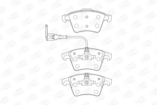 Bremsbelagsatz, Scheibenbremse Vorderachse CHAMPION 573160CH Bild Bremsbelagsatz, Scheibenbremse Vorderachse CHAMPION 573160CH