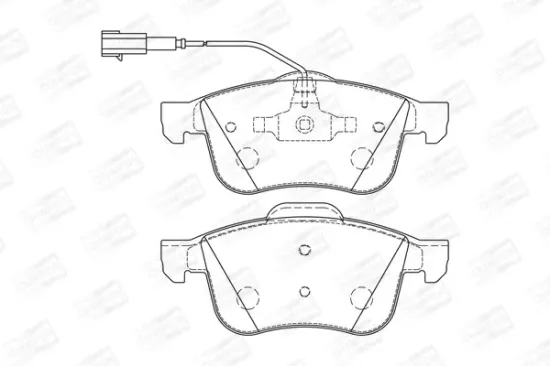 Bremsbelagsatz, Scheibenbremse Vorderachse CHAMPION 573173CH Bild Bremsbelagsatz, Scheibenbremse Vorderachse CHAMPION 573173CH