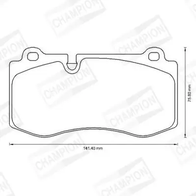 Bremsbelagsatz, Scheibenbremse Vorderachse CHAMPION 573178CH Bild Bremsbelagsatz, Scheibenbremse Vorderachse CHAMPION 573178CH