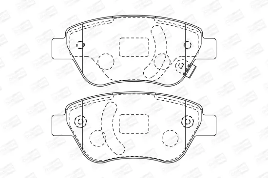 Bremsbelagsatz, Scheibenbremse Vorderachse CHAMPION 573204CH Bild Bremsbelagsatz, Scheibenbremse Vorderachse CHAMPION 573204CH