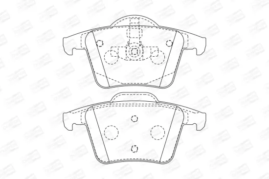 Bremsbelagsatz, Scheibenbremse Hinterachse CHAMPION 573236CH Bild Bremsbelagsatz, Scheibenbremse Hinterachse CHAMPION 573236CH