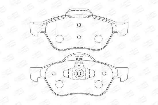 Bremsbelagsatz, Scheibenbremse Vorderachse CHAMPION 573244CH Bild Bremsbelagsatz, Scheibenbremse Vorderachse CHAMPION 573244CH