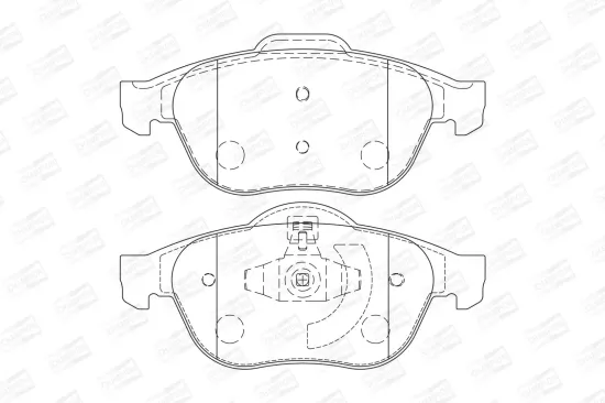 Bremsbelagsatz, Scheibenbremse Vorderachse CHAMPION 573245CH Bild Bremsbelagsatz, Scheibenbremse Vorderachse CHAMPION 573245CH